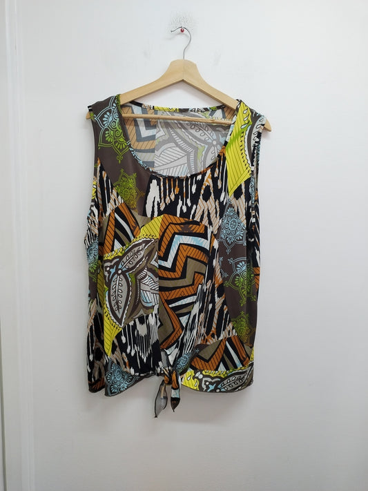 Tunique sans manche à motifs multicolores Taille XL