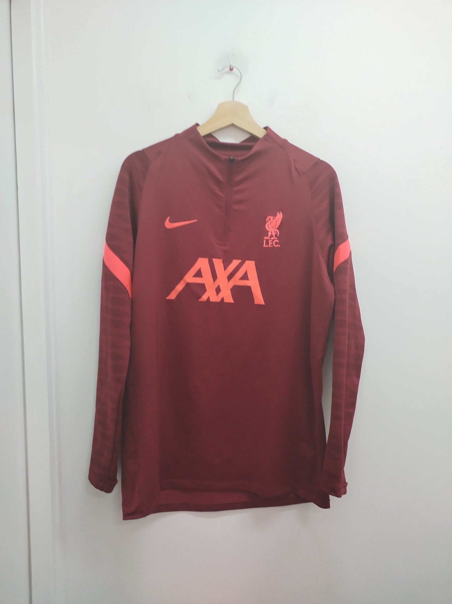 T-shirt manches longues Nike bordeaux avec logo Liverpool Taille L