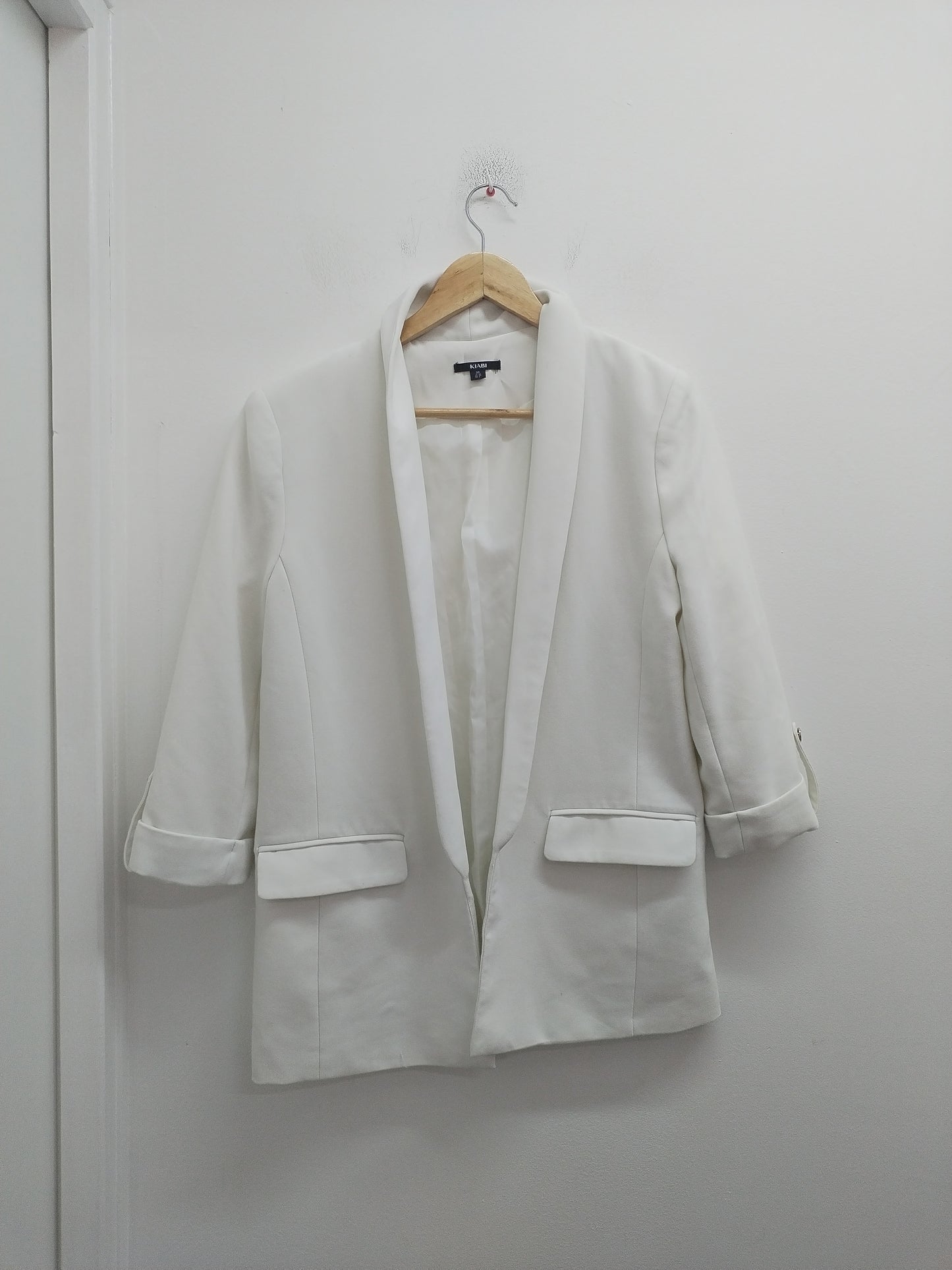 Veste manches 3/4 Kiabi blanche Taille 38