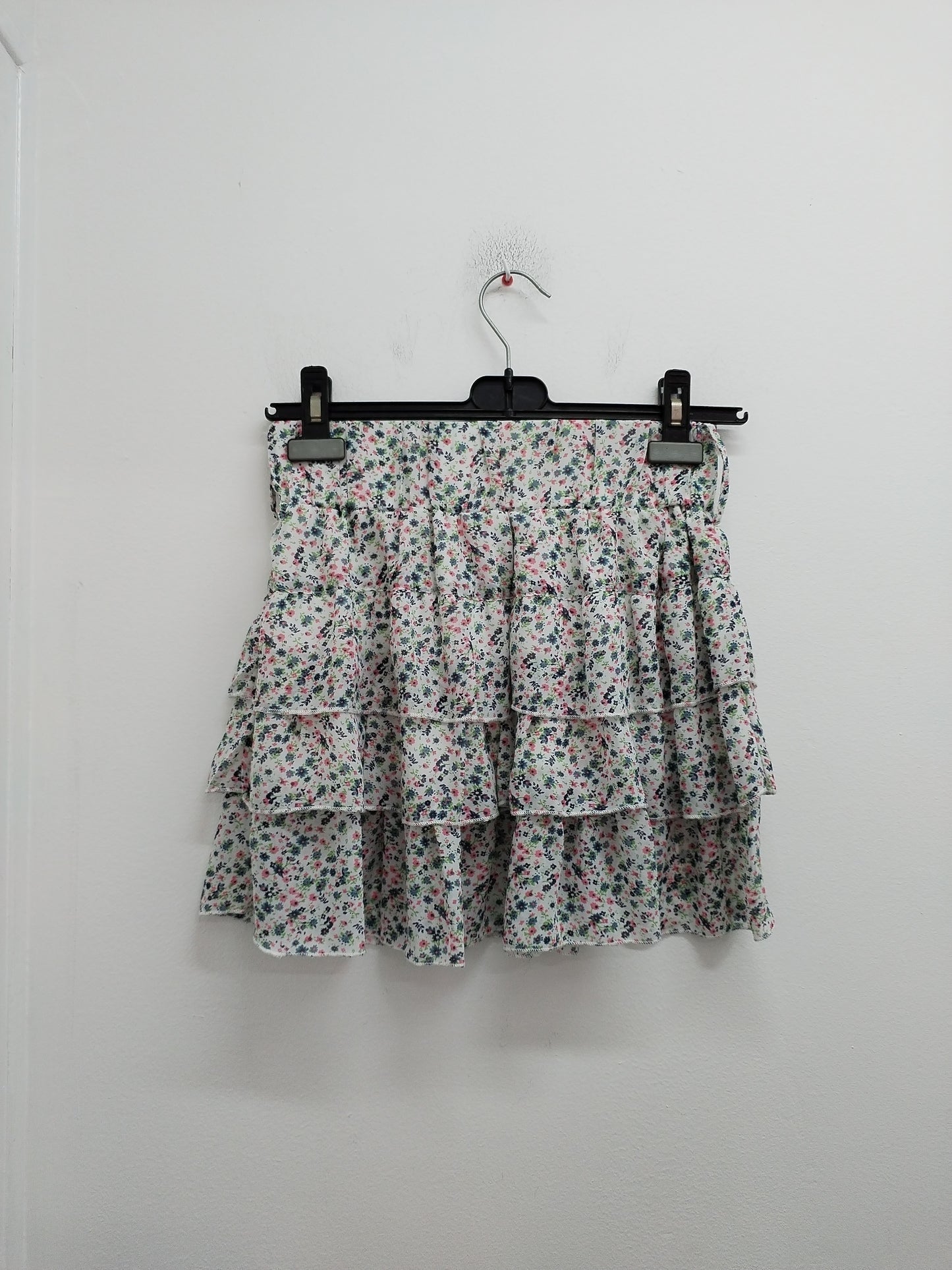 Jupe à volants Mim blanche fleurie Taille 34