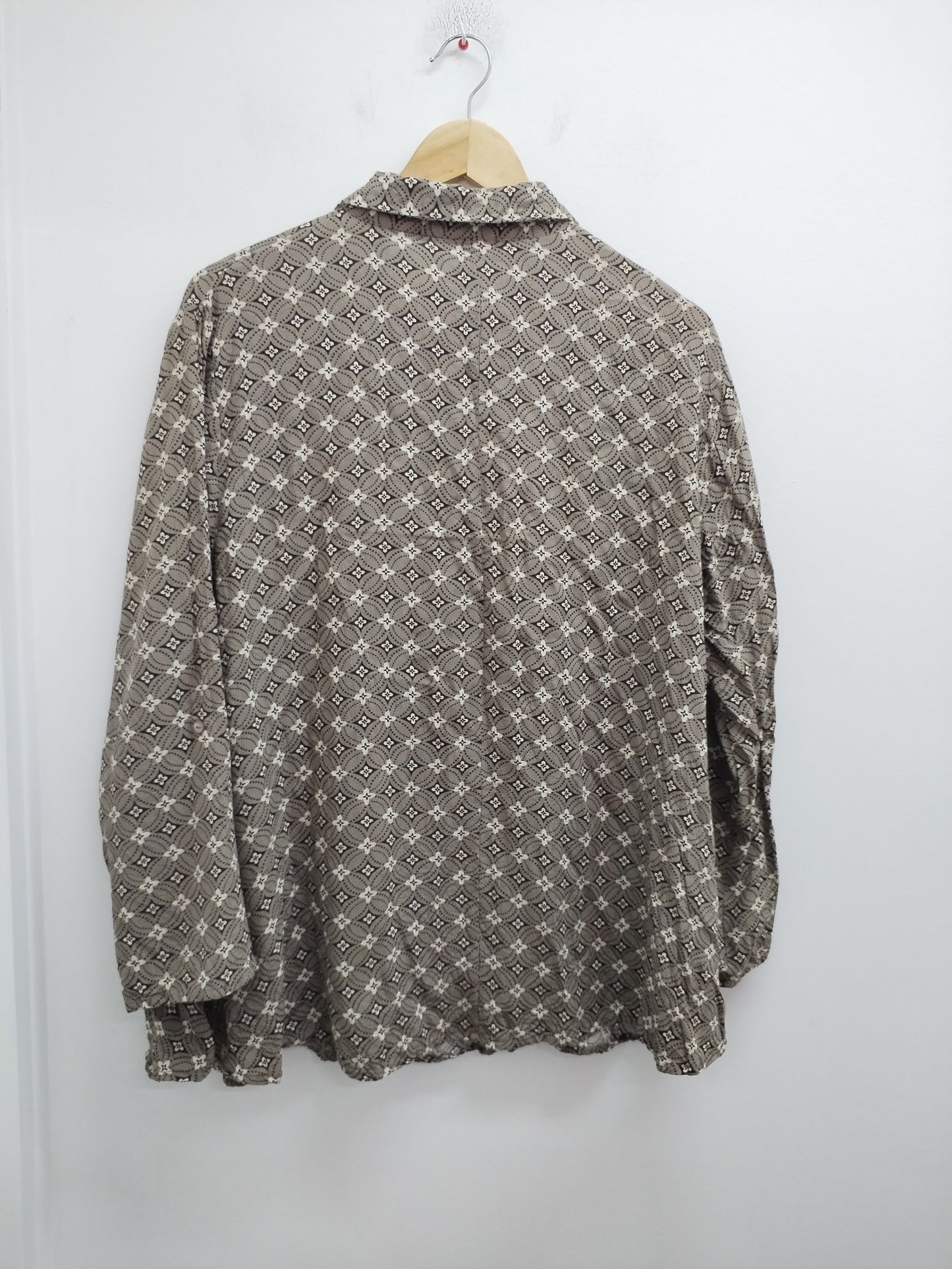 Chemise manches 3/4 Blancheporte marron à motifs Taille 44