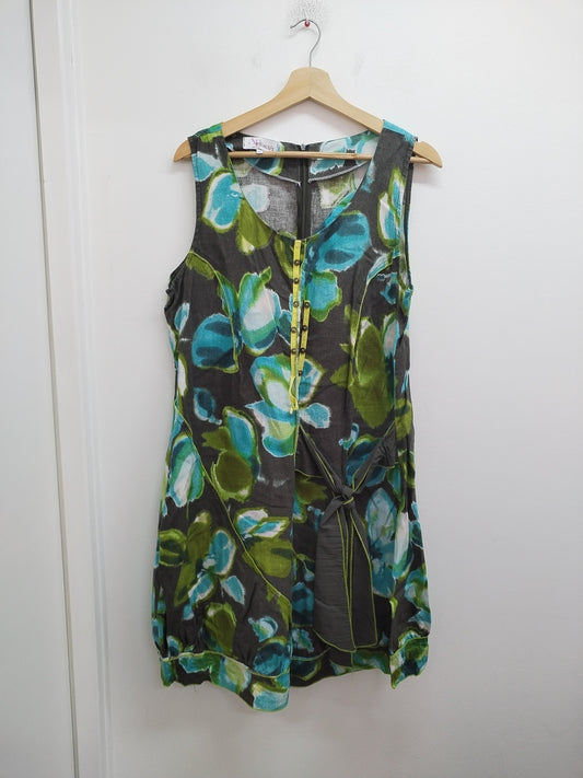 Robe sans manches Affinités By Armand Thiery imprimée fleurie Taille 46