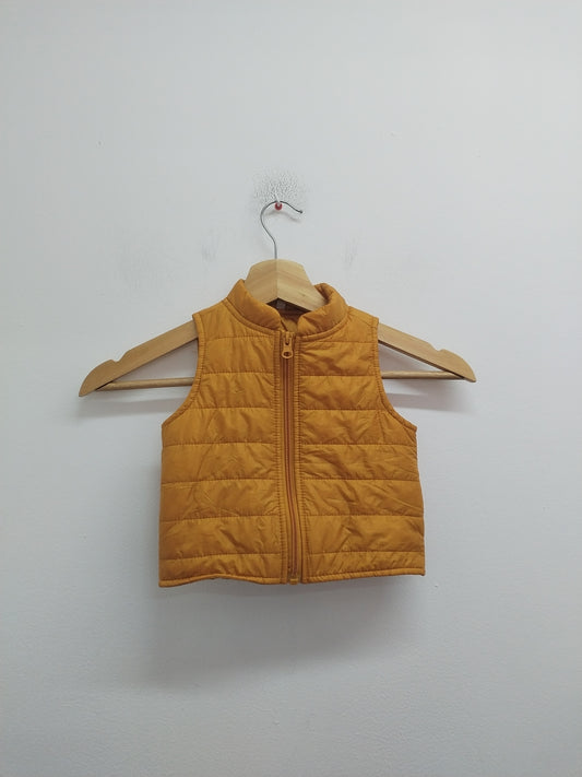 Doudoune sans manches orange Taille 12 Mois