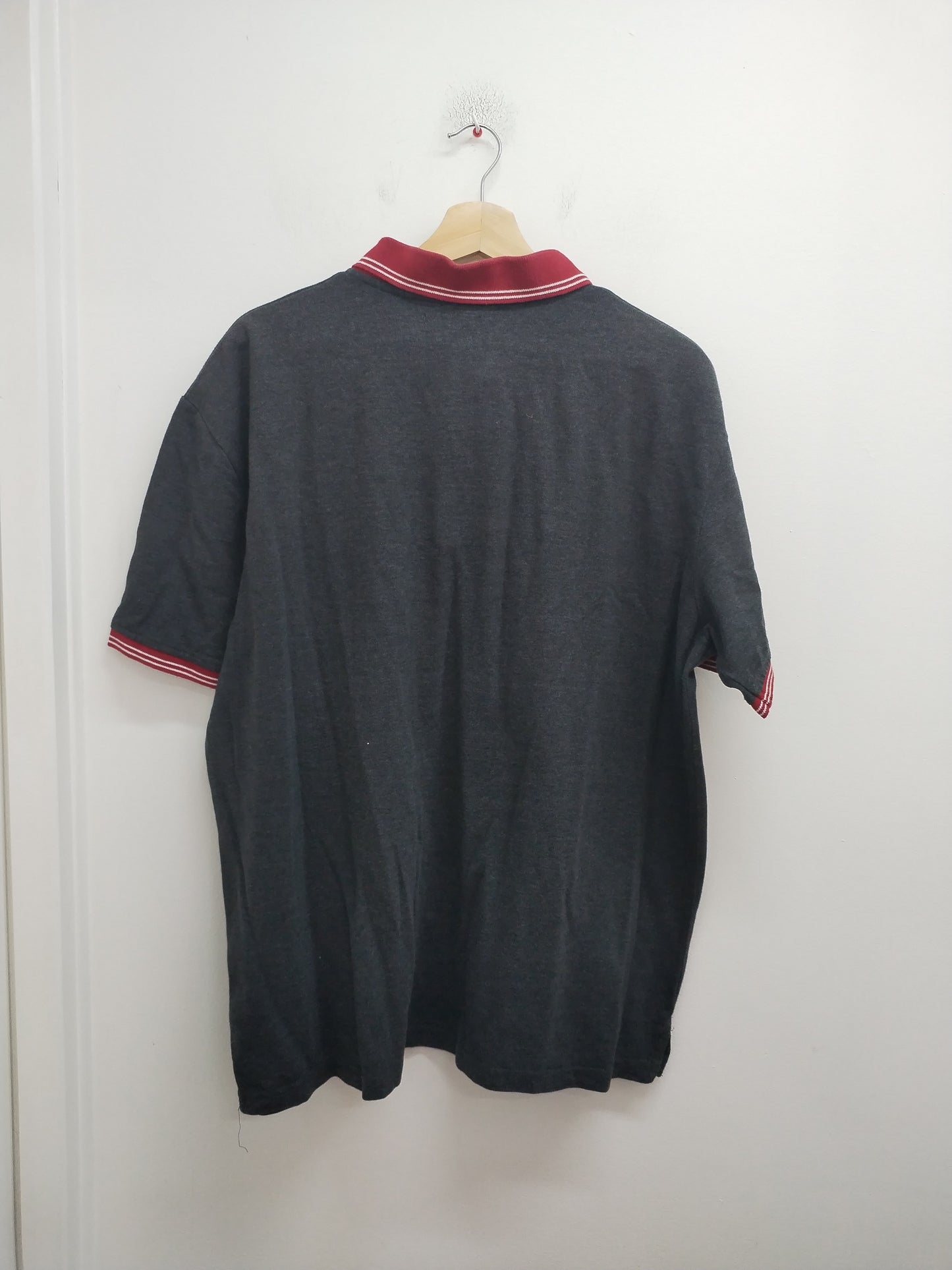 Polo manches courtes Atlas For Men gris anthracite et rouge Taille 2XL