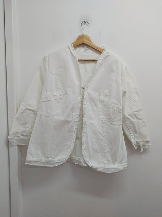 Veste manches 3/4 blanche Taille XL