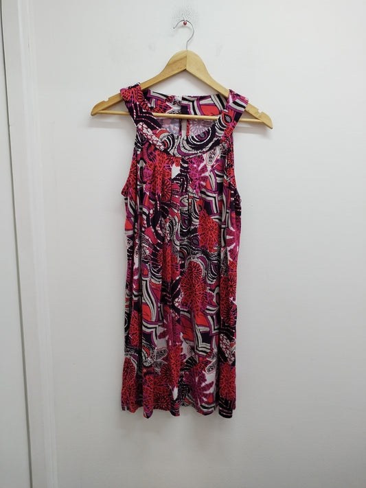 Robe sans manches à motifs multicolores Taille L