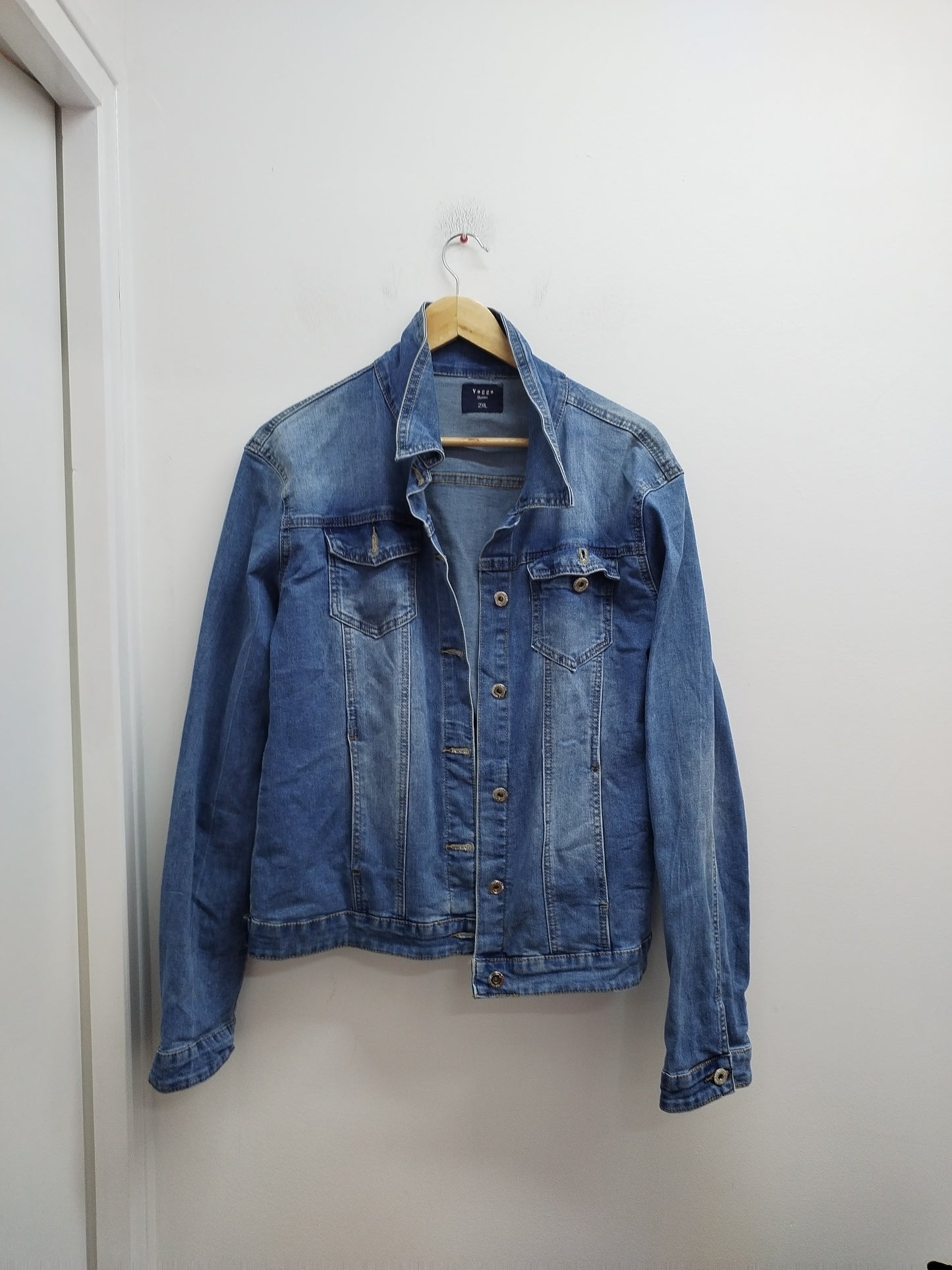 Veste en jeans Voggo bleue Taille 2XL