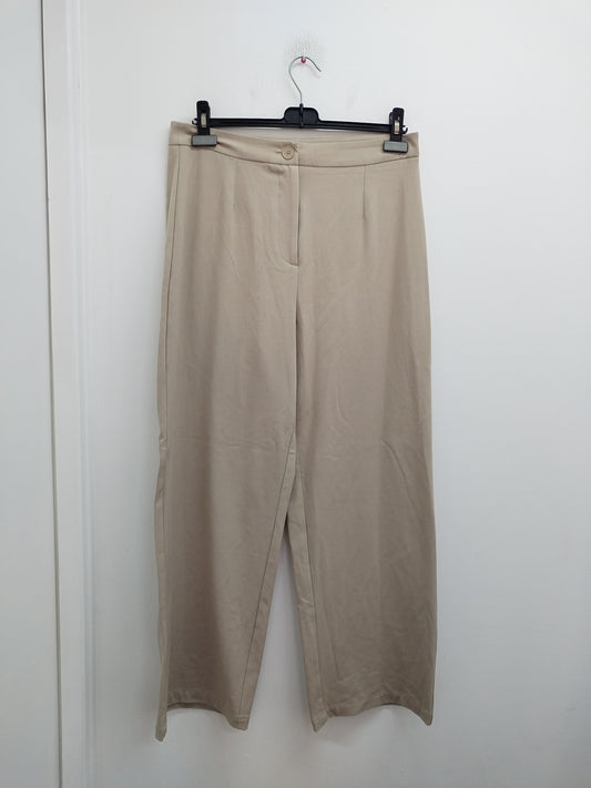 Pantalon jambes larges Cache-Cache beige Taille 42