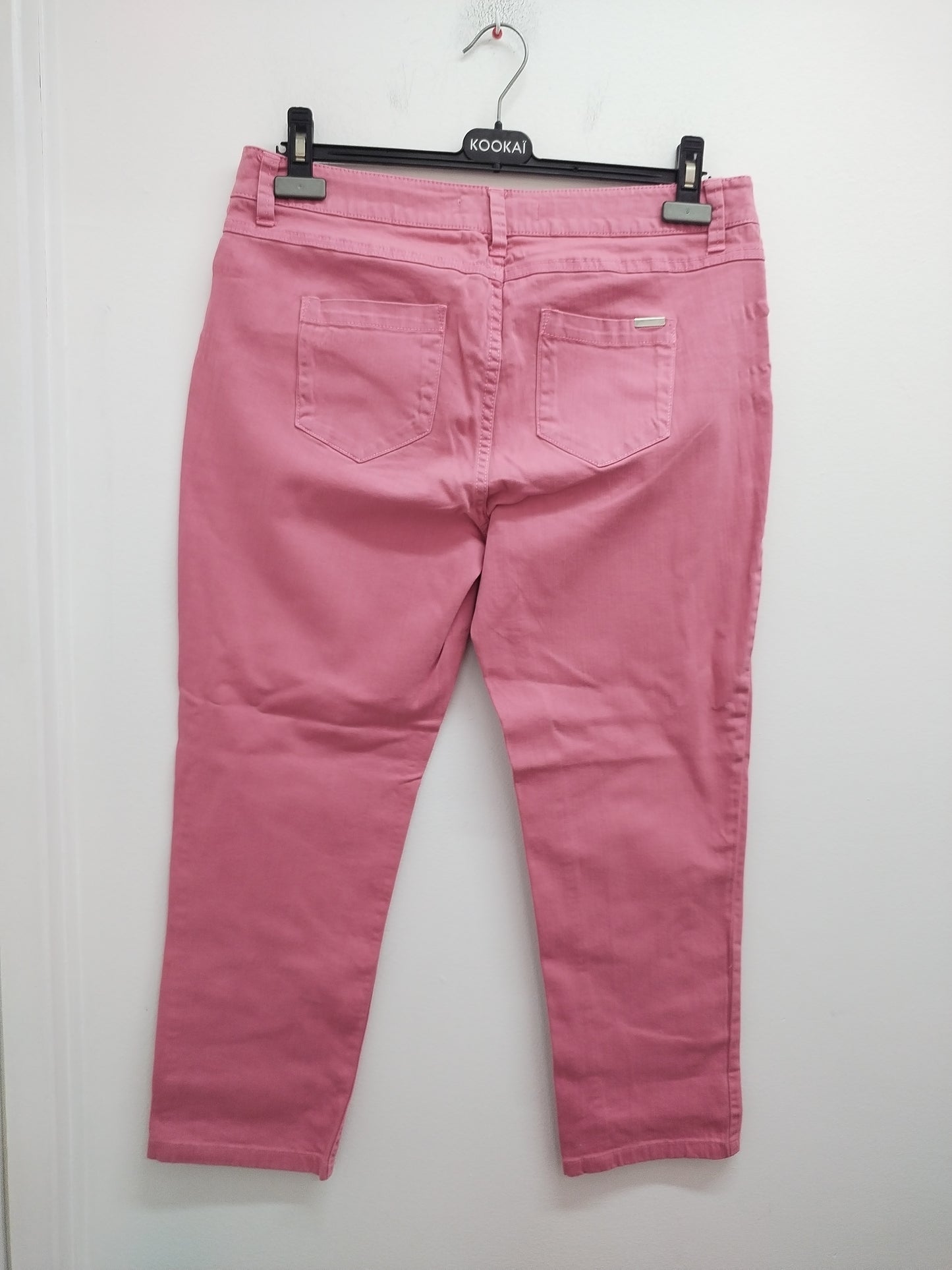 Pantacourt en jeans Grain de Malice rose Taille 44