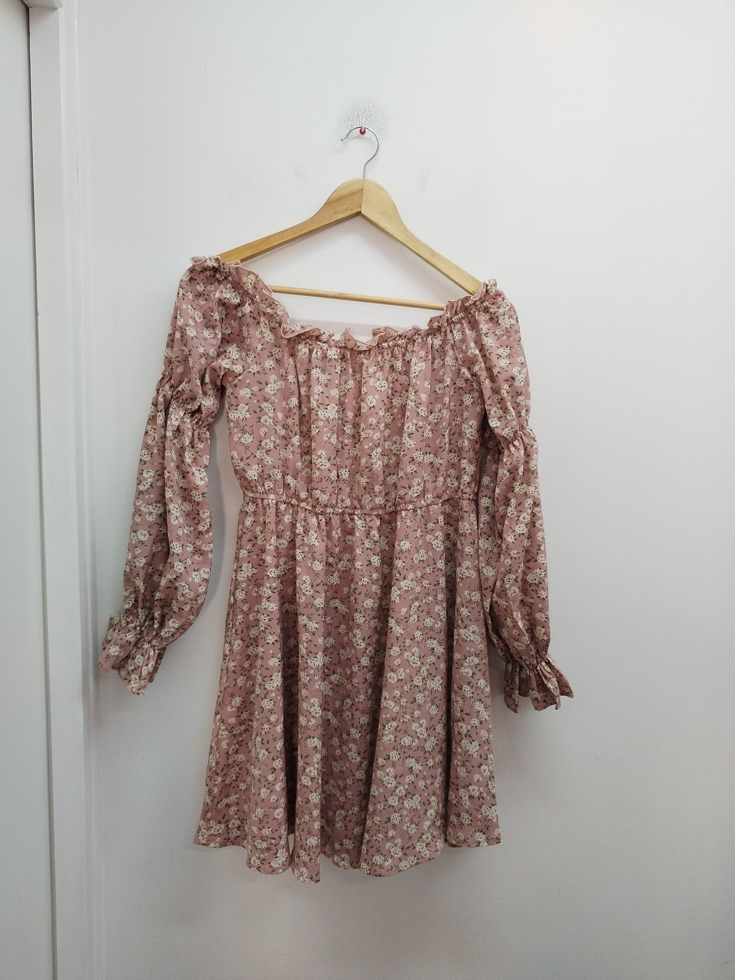 Robe manches 3/4 Shein vieux rose fleurie Taille 38