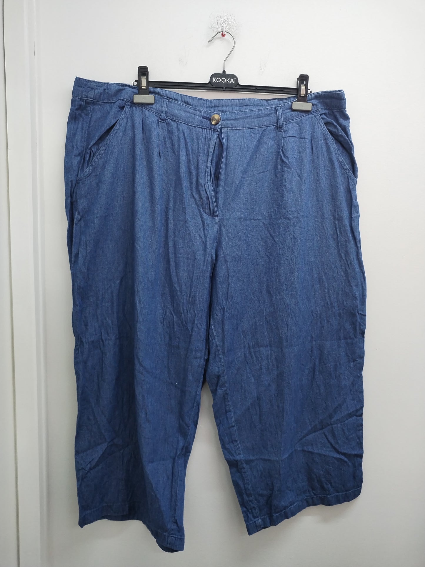 Pantacourt léger Blancheporte bleu jeans Taille 52