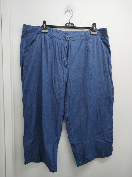 Pantacourt léger Blancheporte bleu jeans Taille 52