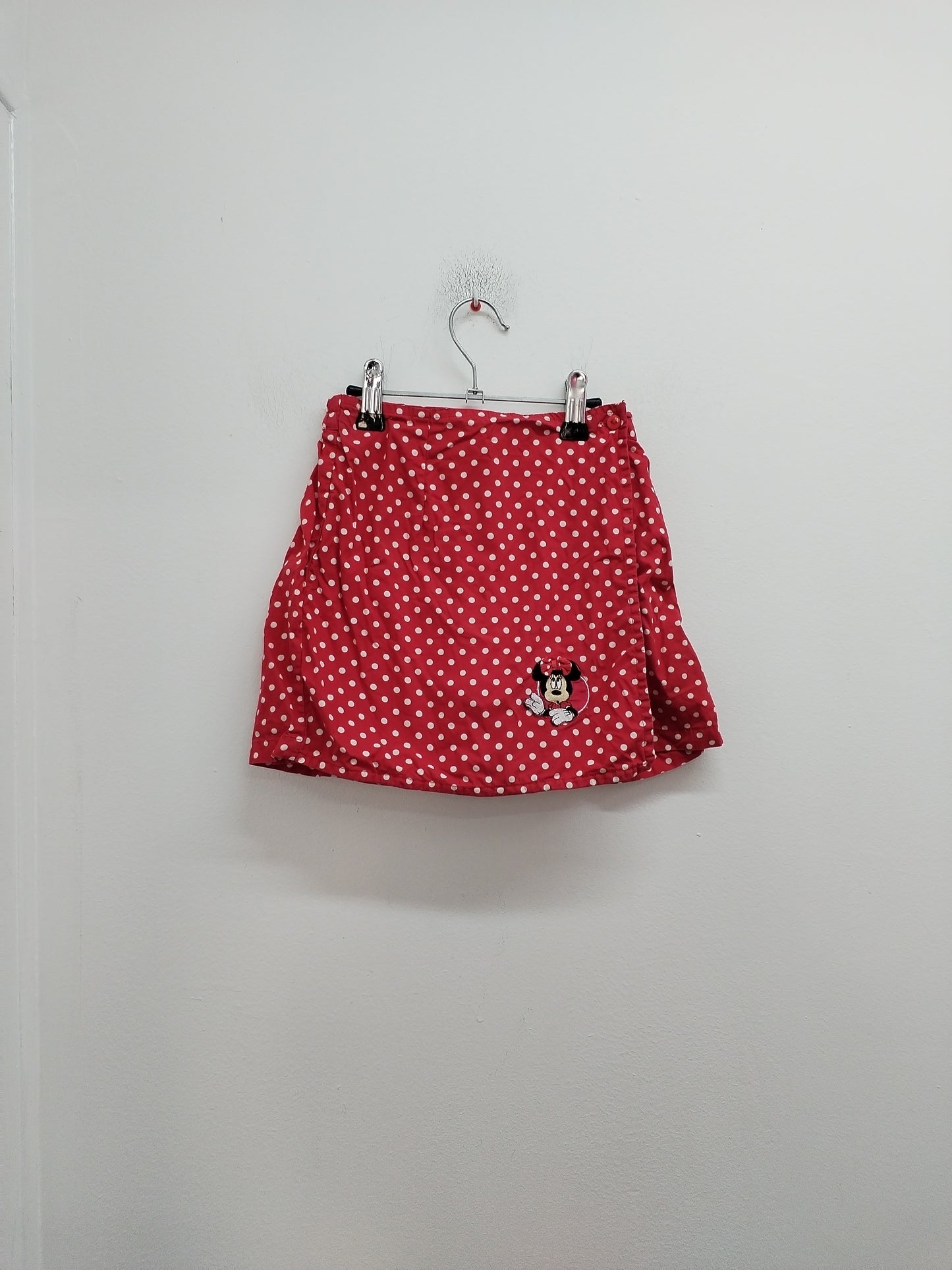 Jupe short Disneyland Paris rouge à pois Taille 6 Ans