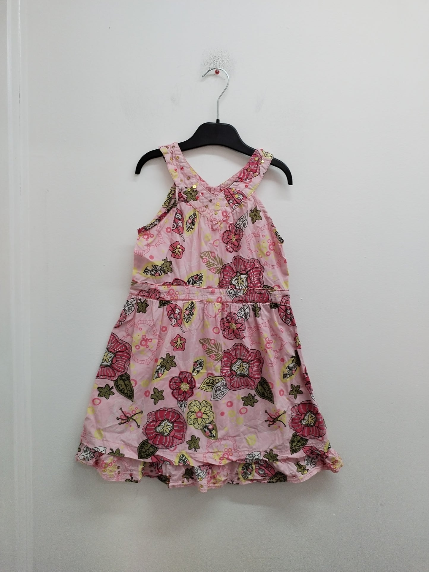 Robe à bretelles Tissaia rose à motifs Taille 8 Ans