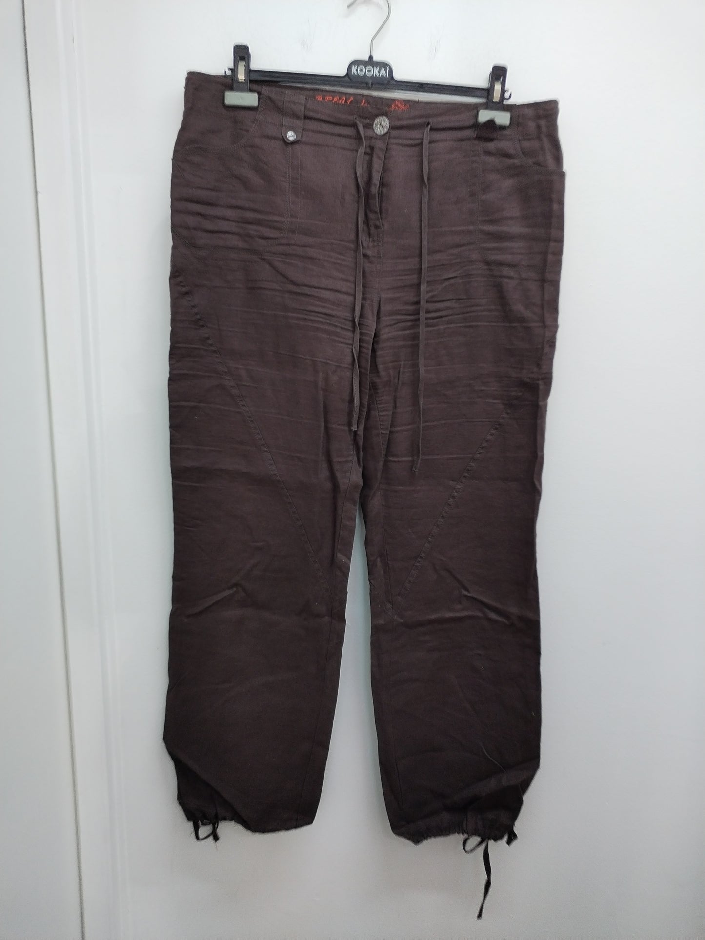 Pantalon en lin Bréal marron Taille 44