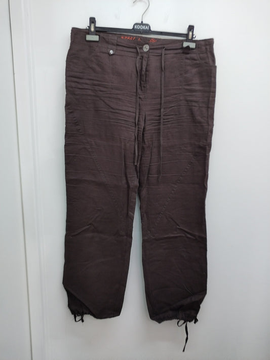 Pantalon en lin Bréal marron Taille 44
