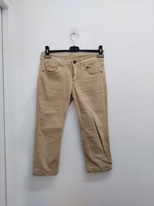 Pantacourt en jeans beige Taille 36