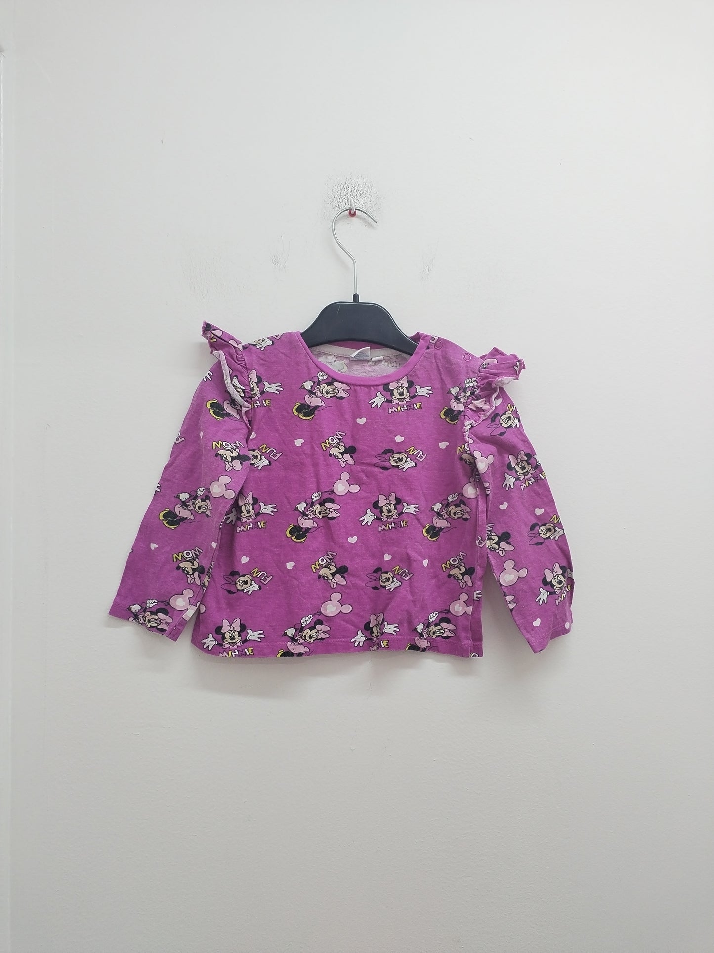 T-shirt manches longues Disney Baby violet avec motifs "Minnie" Taille 3 Ans