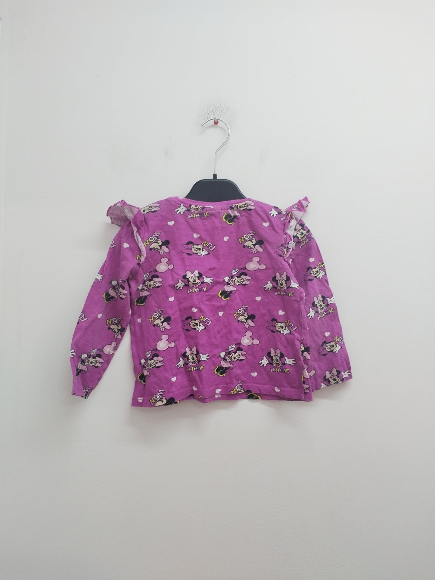 T-shirt manches longues Disney Baby violet avec motifs "Minnie" Taille 3 Ans