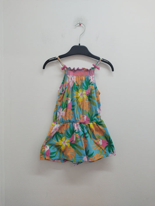 Combi-short à bretelles imprimé multicolore Taille 3 Ans