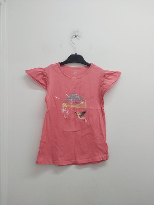 T-shirt La Compagnie des Petits corail avec sequins et impression Taille 12 Ans