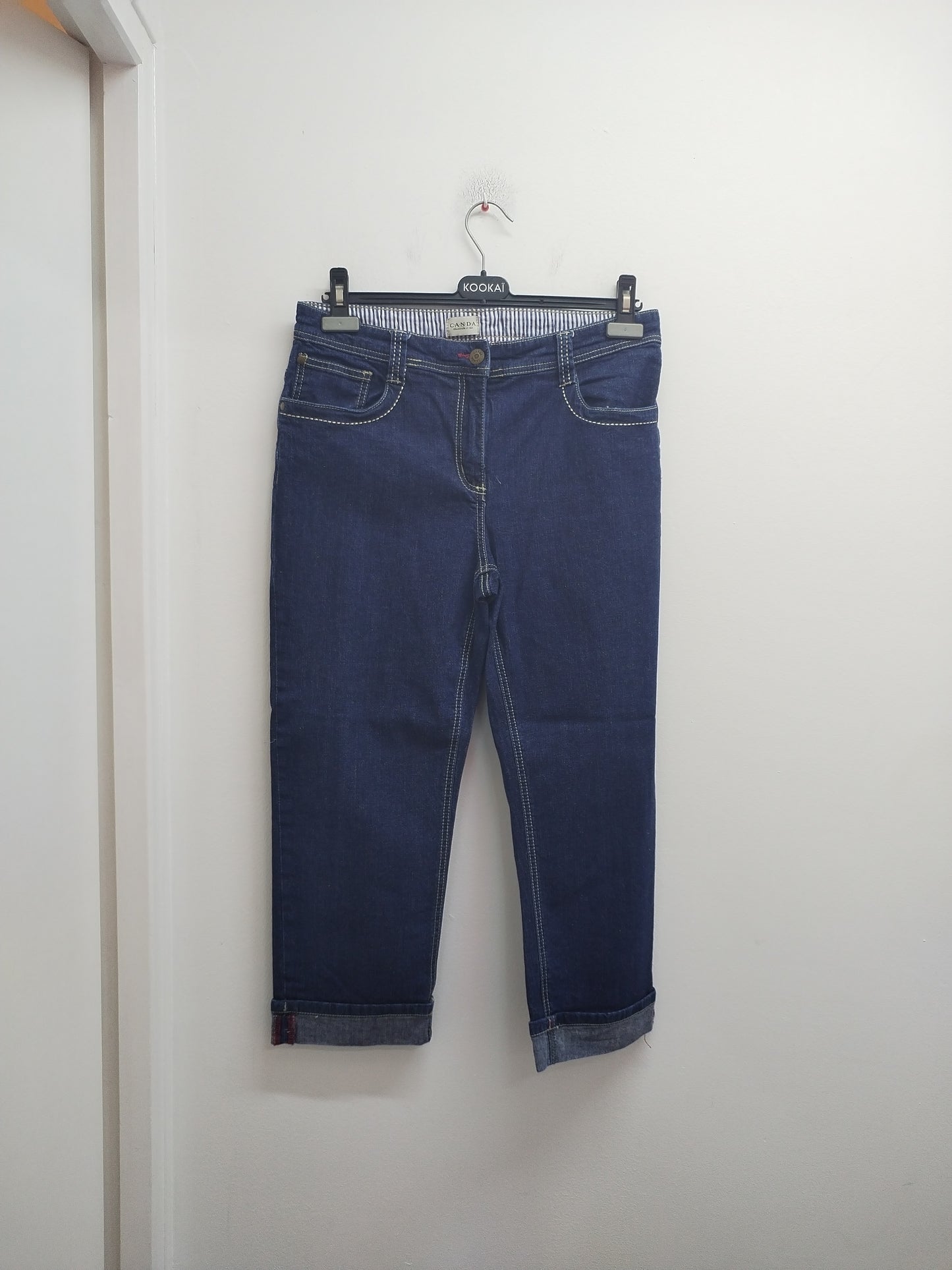 Pantacourt en jeans Canda bleu Taille 42