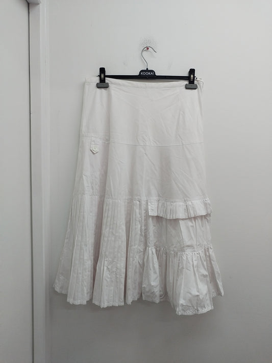 Jupe longue avec volants blanche Taille 44