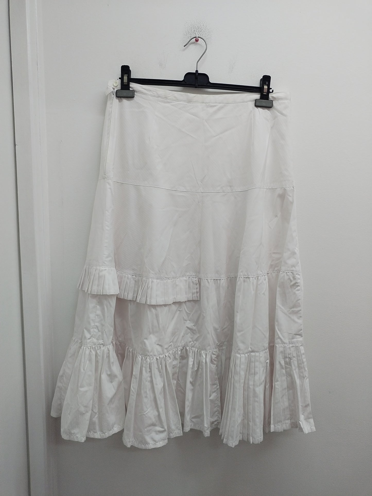 Jupe longue avec volants blanche Taille 44