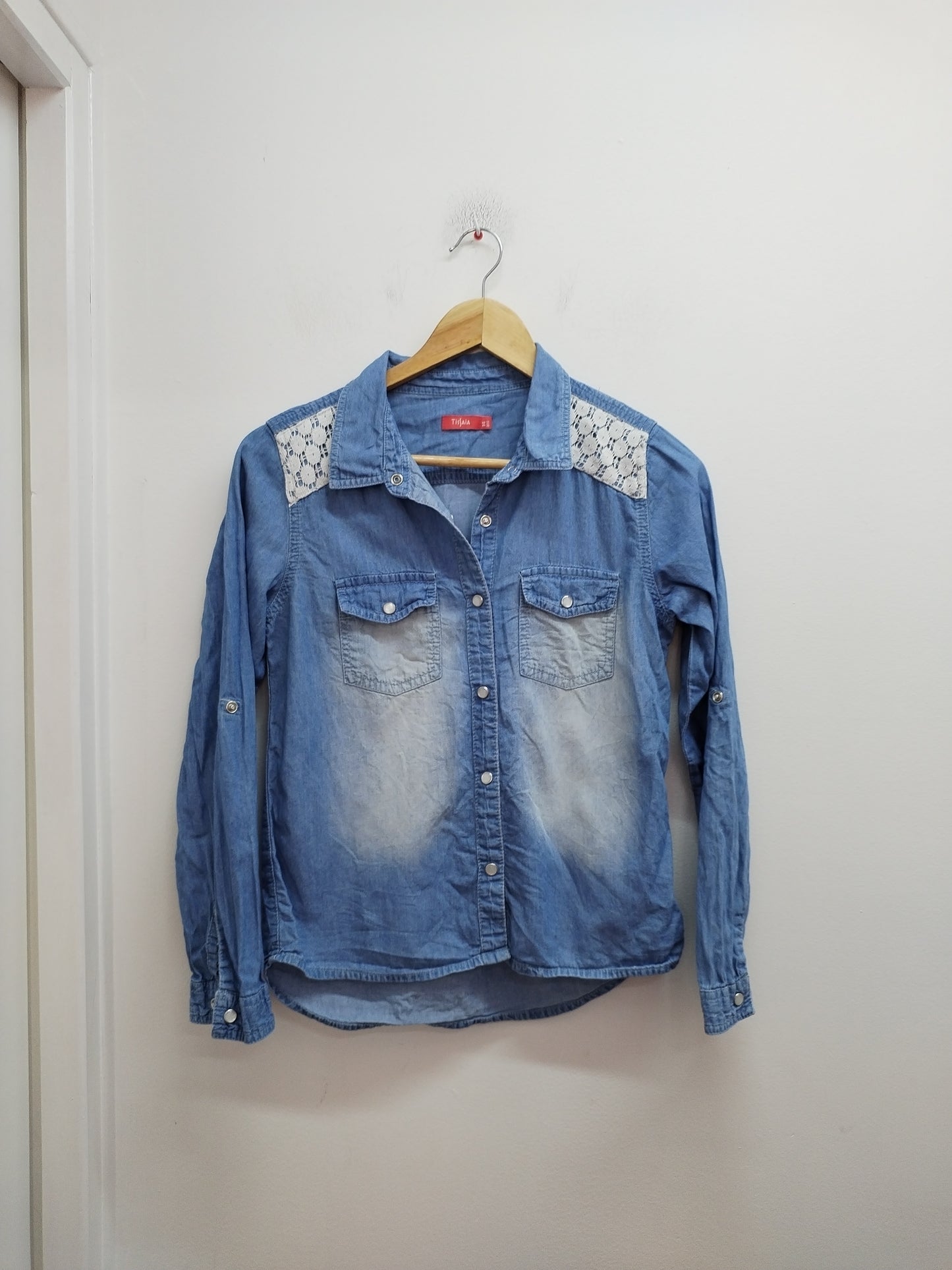 Chemise en jeans Tissaia bleue Taille 14 Ans