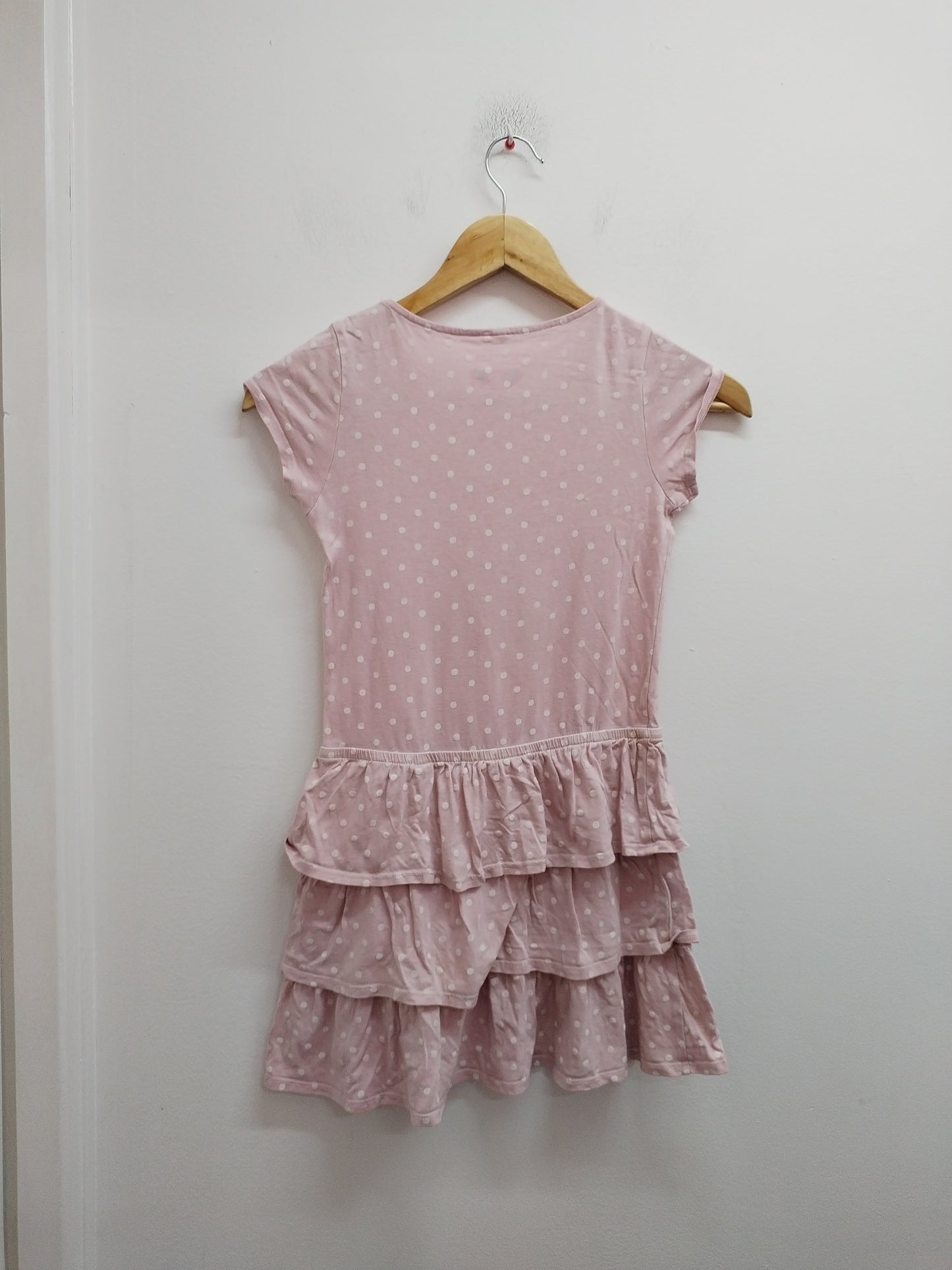 Robe sans manches Pocopiano rose à pois Taille 8 Ans