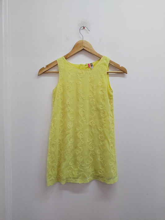Robe sans manches Orchestra jaune avec broderie Taille 8 Ans