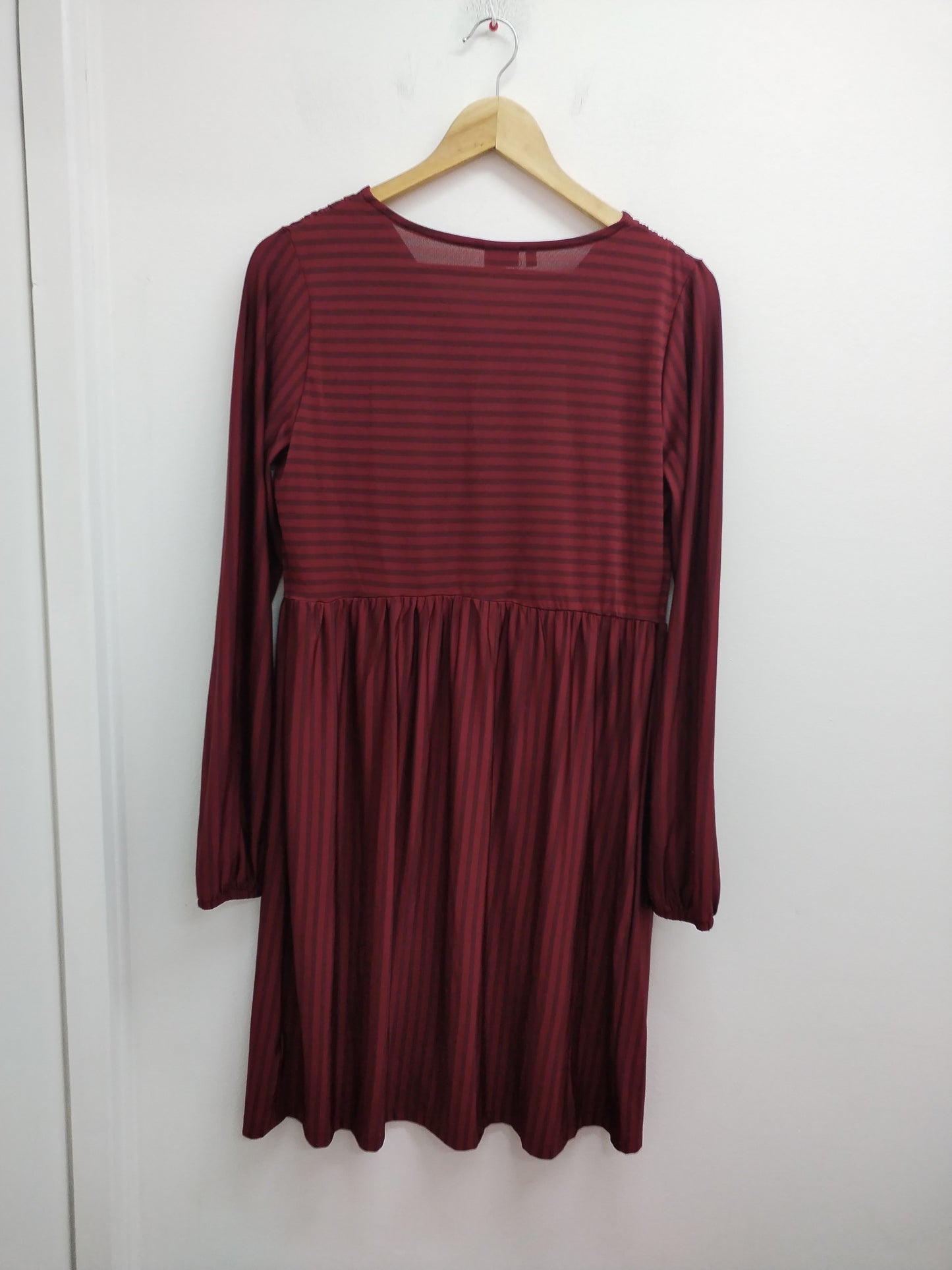 Robe manches longues Flamenco bordeaux rayée Taille 42/44