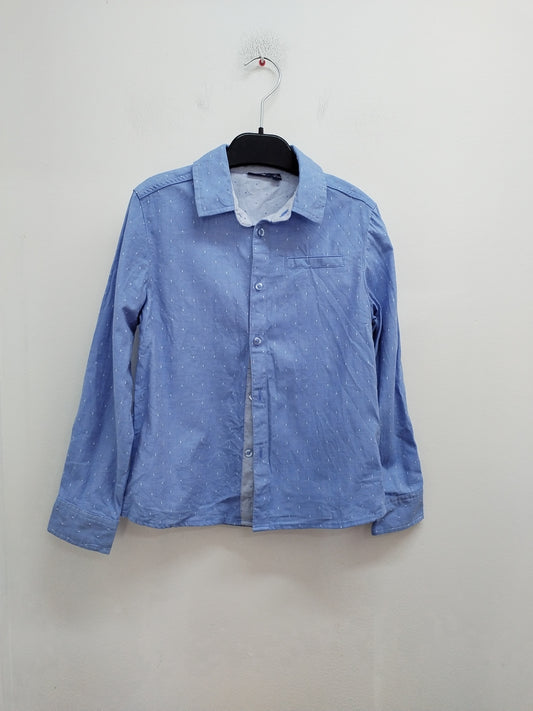 Chemise Kiabi bleue à pois Taille 8 Ans