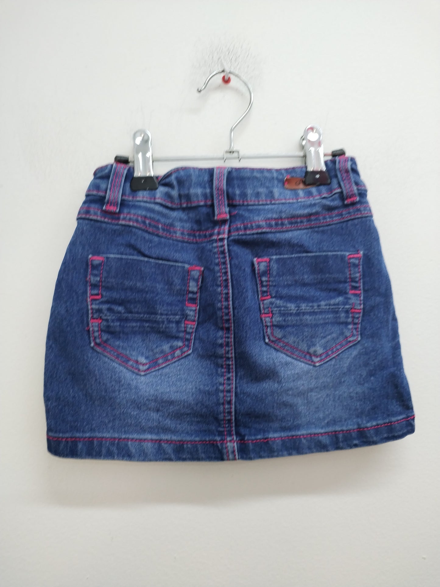 Jupe en jeans Haora bleue avec broderie Taille 3 Ans