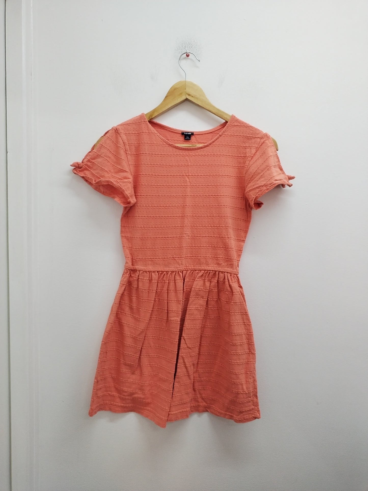 Robe manches courtes Kiabi orange Taille 10 Ans