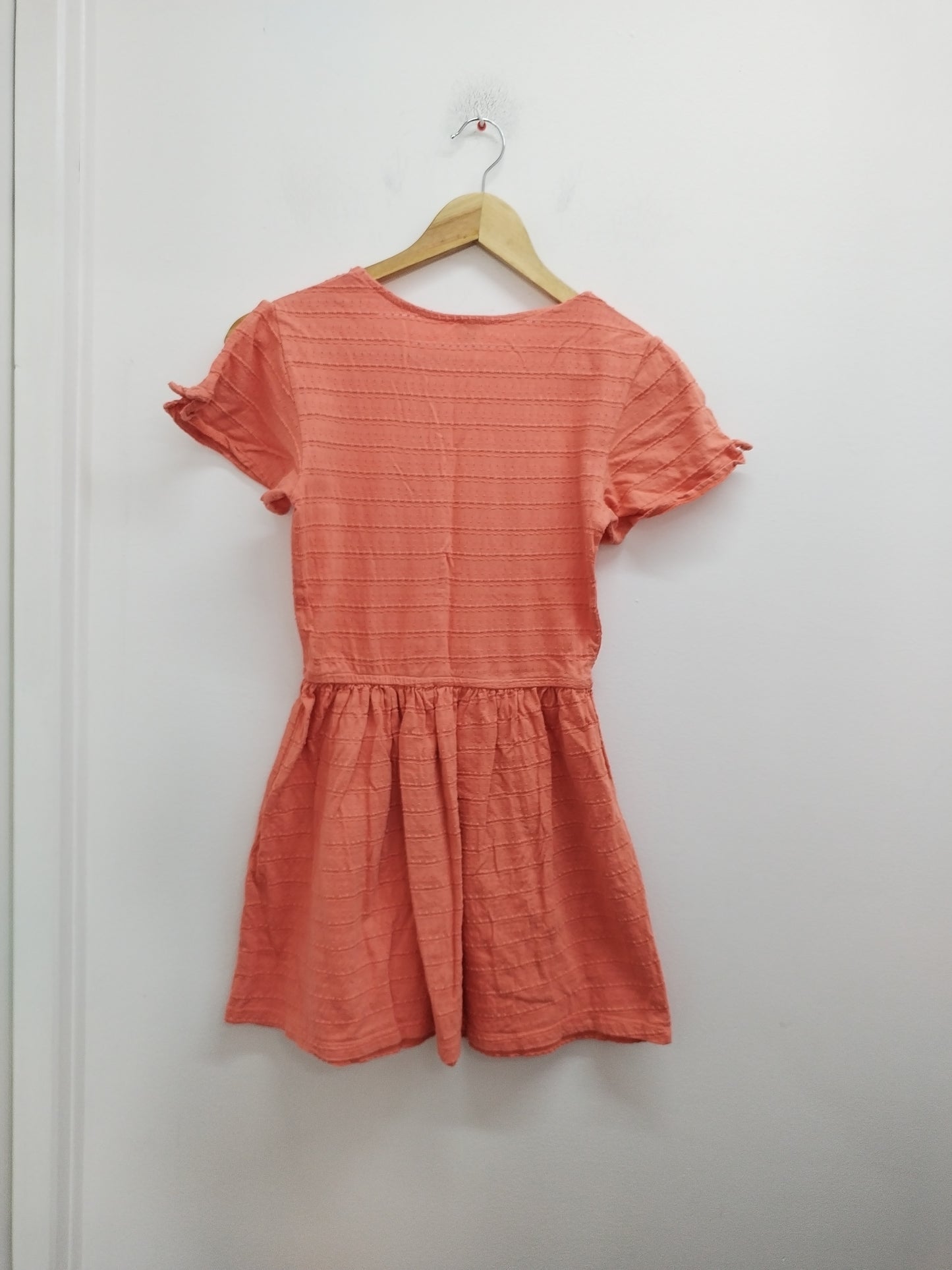Robe manches courtes Kiabi orange Taille 10 Ans