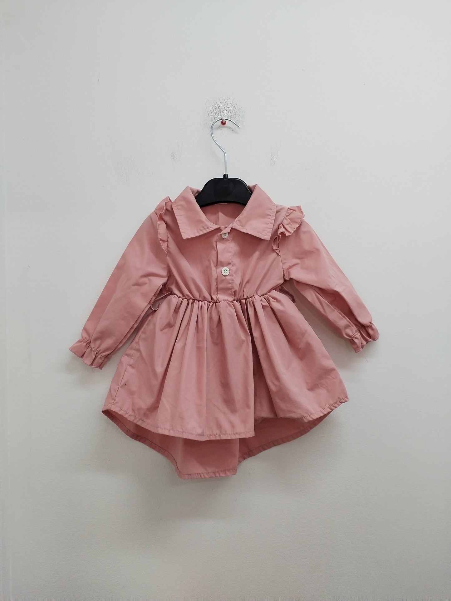 Robe manches longues Shein vieux rose Taille 6/9 Mois