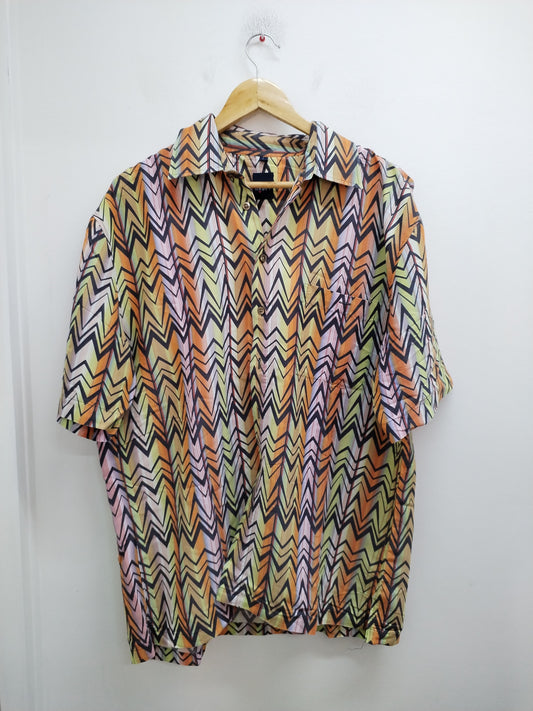 Chemise manches courtes Haupt à motifs multicolores Taille L