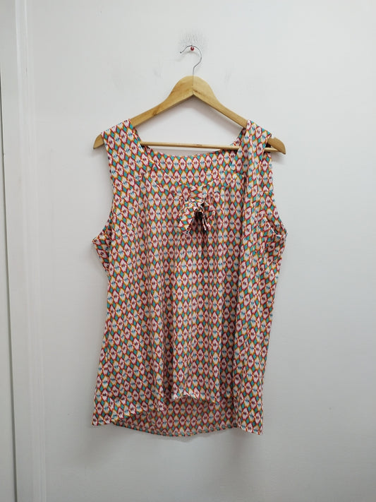 Tunique sans manches multicolores à motifs Taille XL