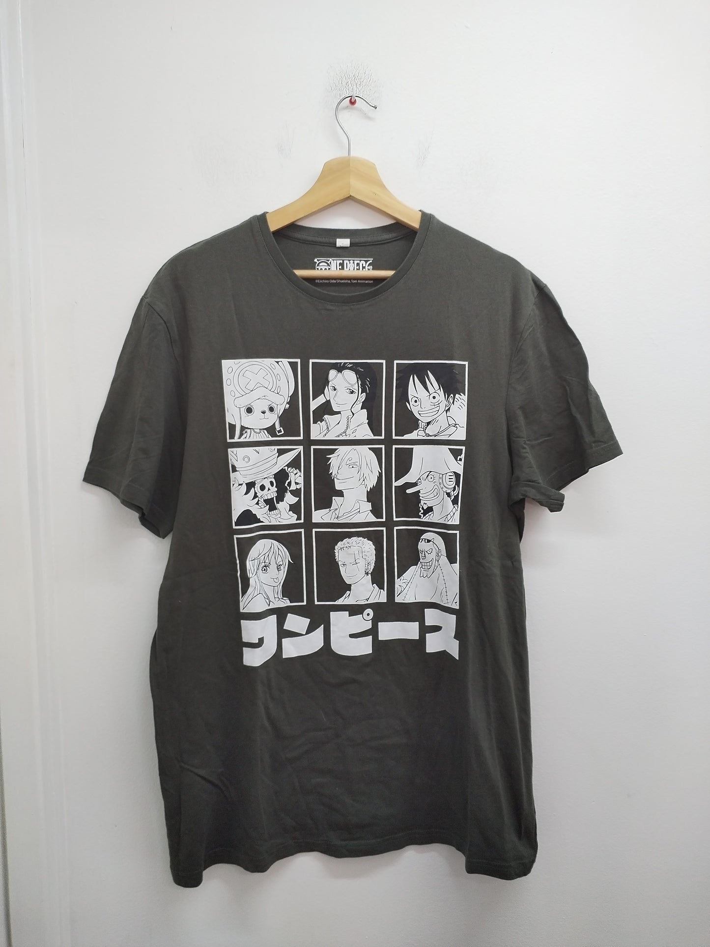 T-shirt One Piece gris anthracite avec impression Taille L