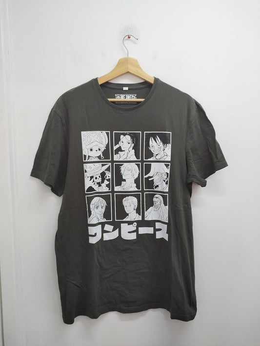 T-shirt One Piece gris anthracite avec impression Taille L