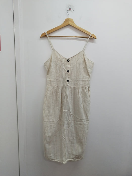 Robe à bretelles Esmara beige à rayures fines Taille 40