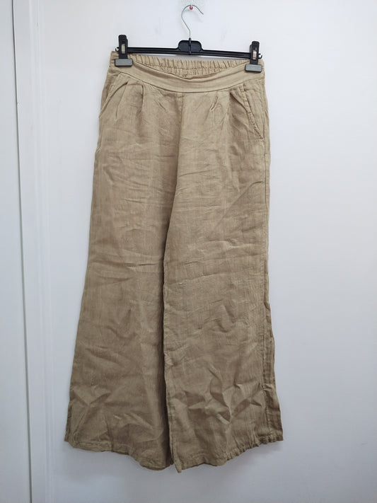 Pantalon jambes larges Senes beige Taille M