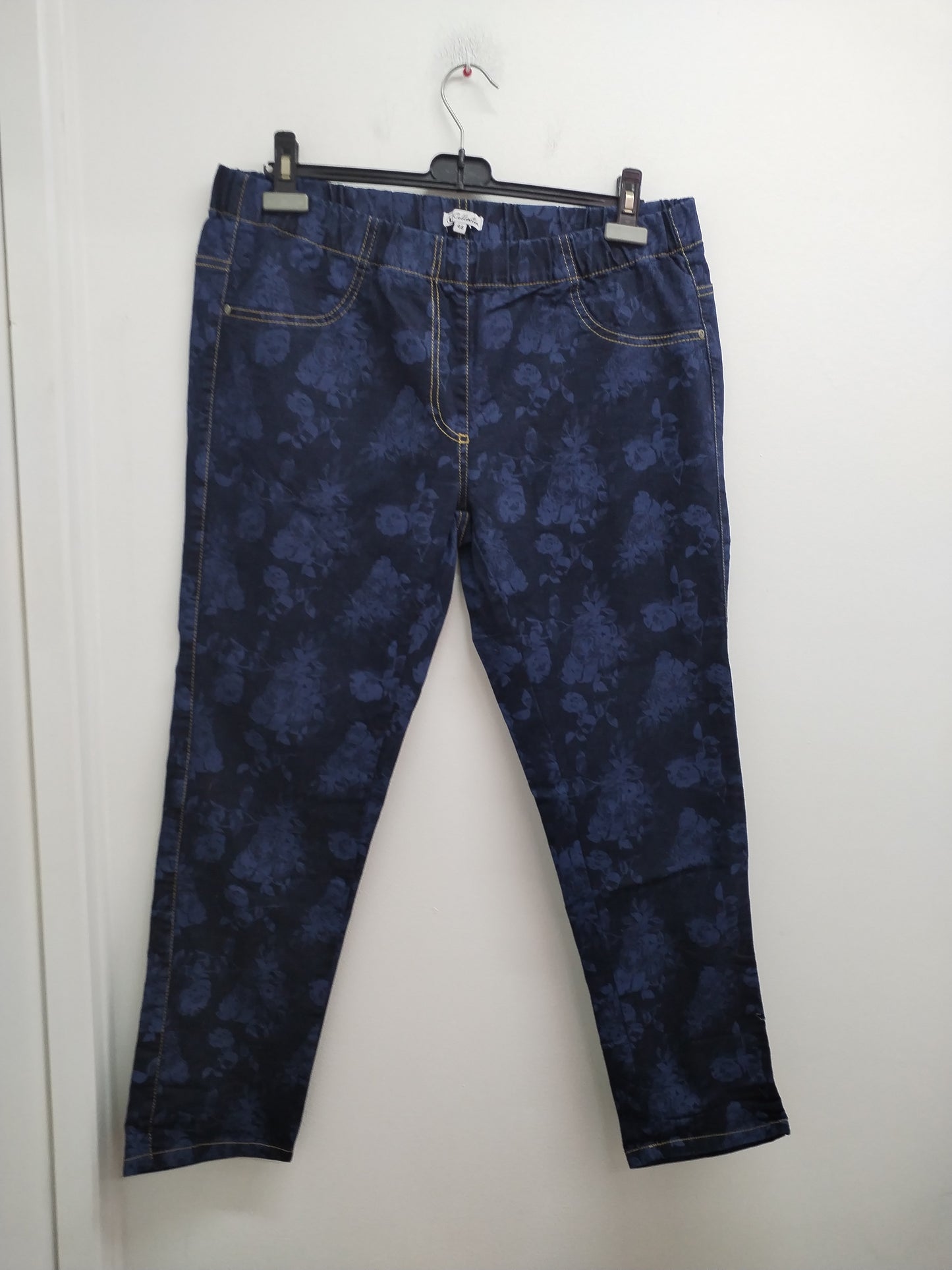 Jegging U Collection bleu fleuri Taille 48