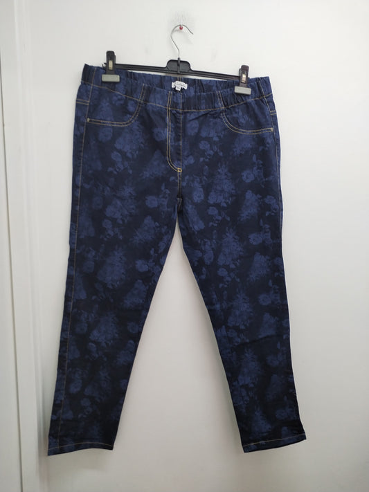 Jegging U Collection bleu fleuri Taille 48