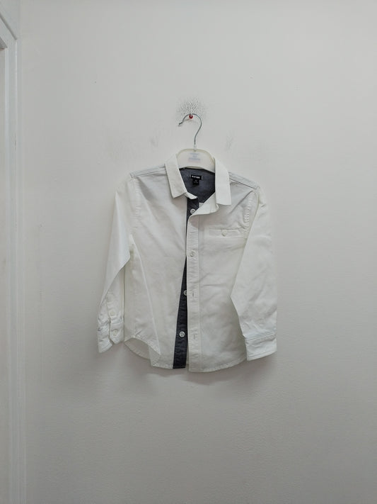 Chemise manches longues Kiabi blanche Taille 4 Ans