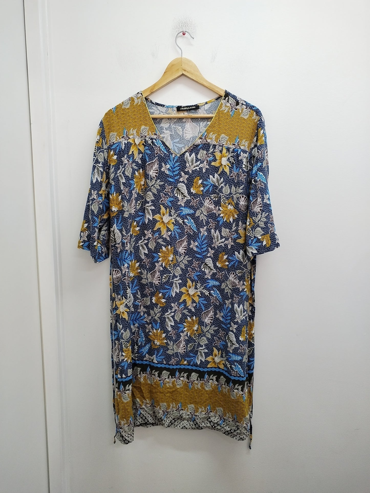 Robe manches courtes Christine Laure à motifs Taille L