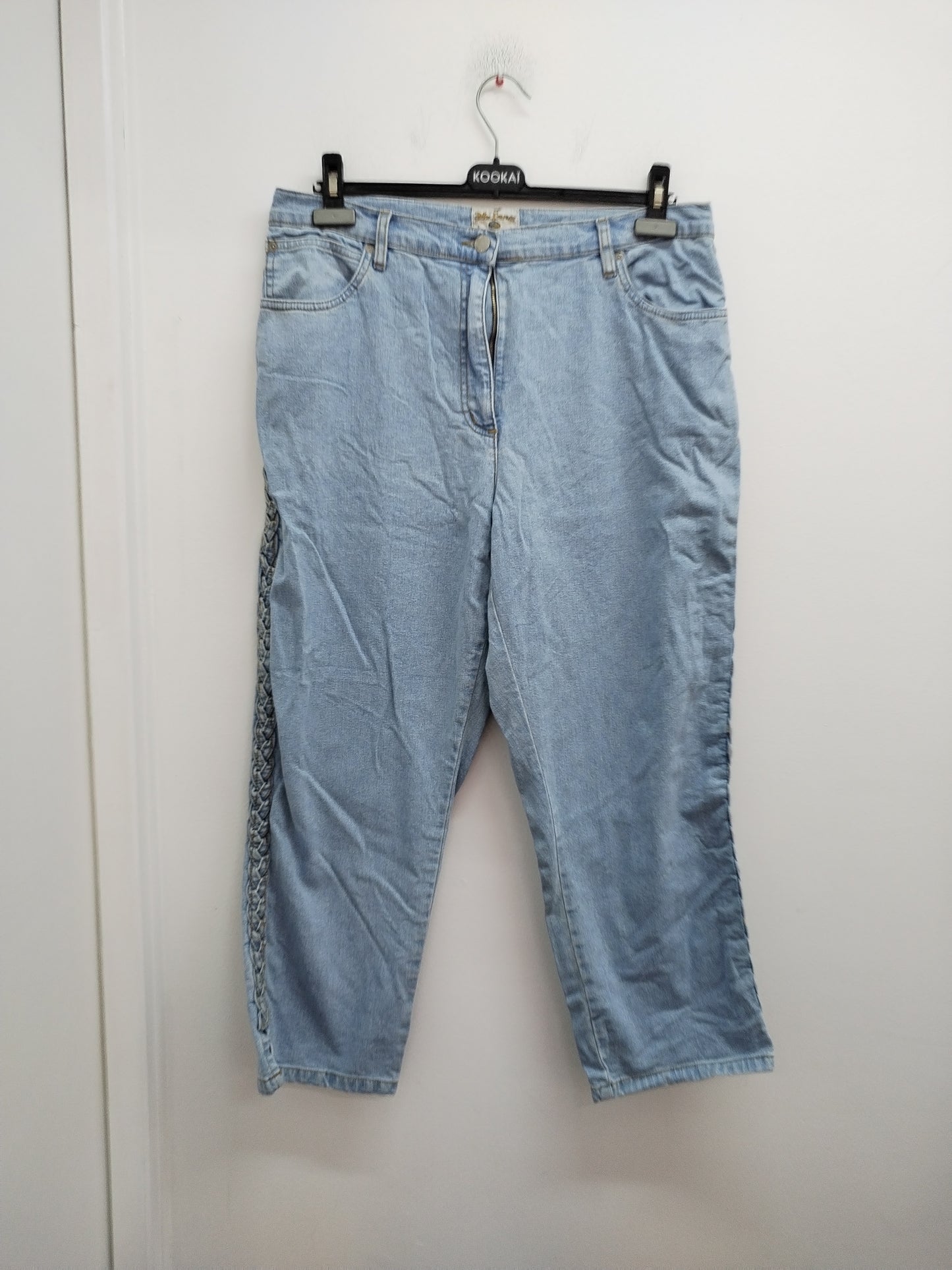 Pantacourt en jeans John Baner bleu clair Taille 46