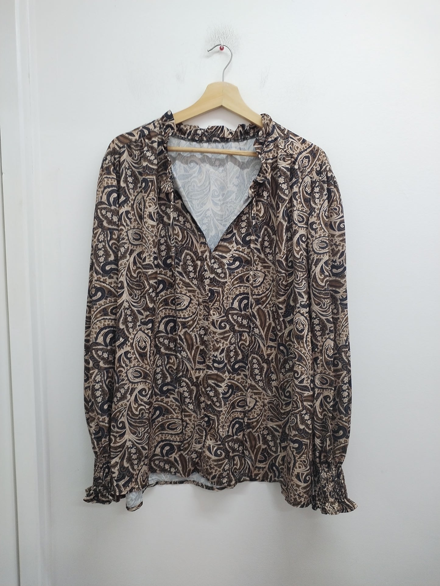 Tunique fluide manches longues à motifs Taille 4XL/5XL