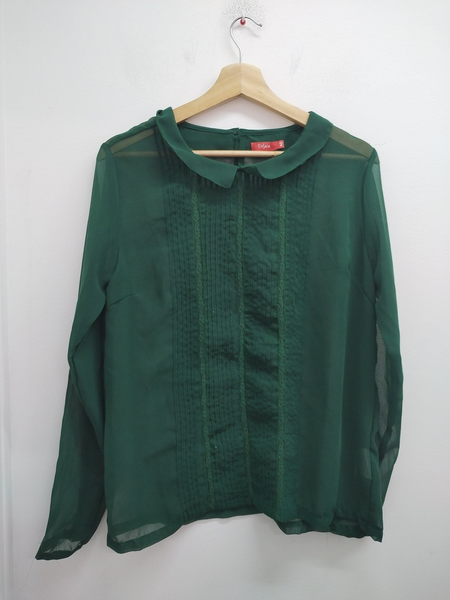 Tunique manches longues en voile Tissaia verte Taille 40